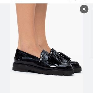 STUART WEITZMAN Patent Leather Mila Lift Loafers Size: 9.5